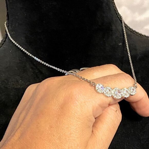 The Smith Cubic Zirconia and 925 Silver Pendants Necklace - Picture 12 of 12